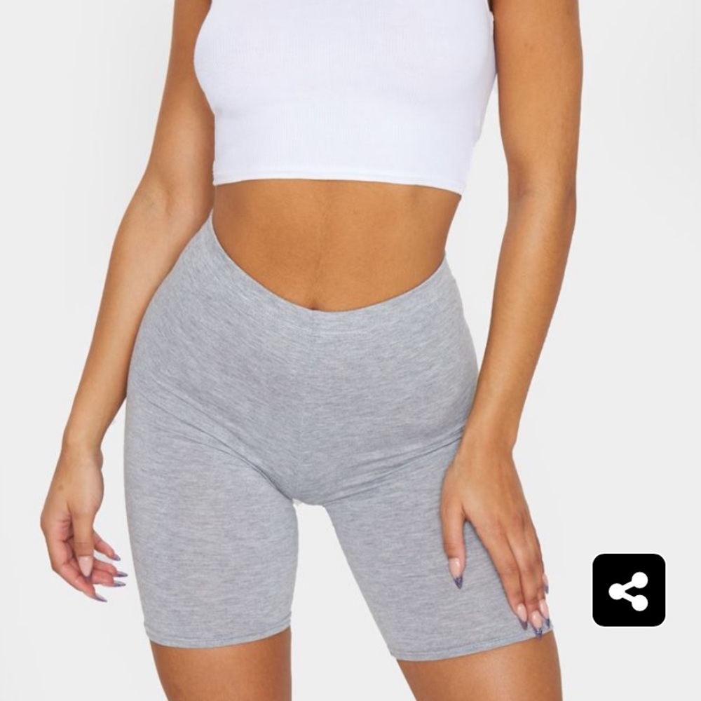 Grey Biker Shorts